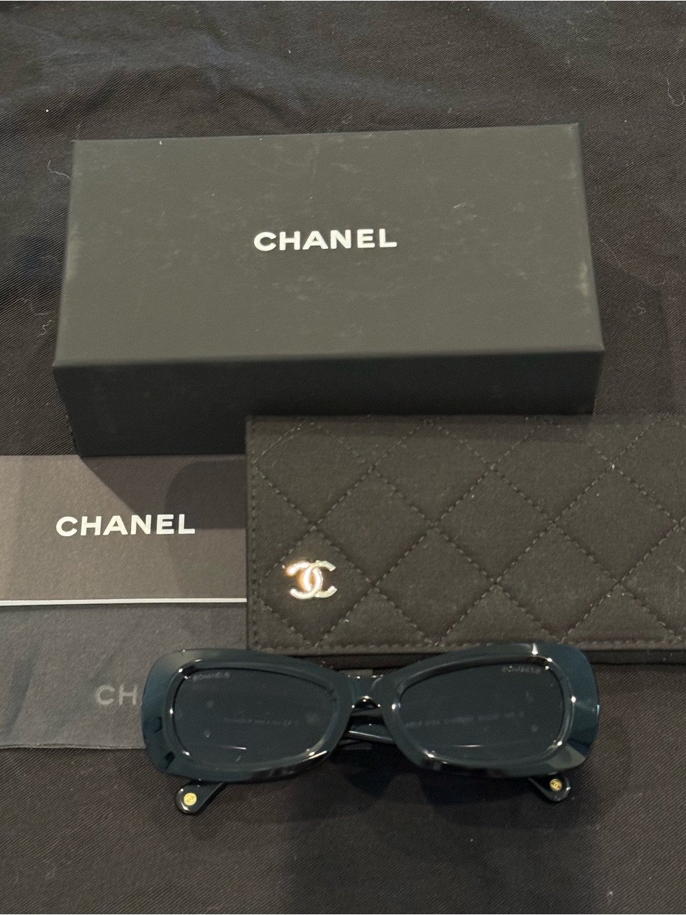 CHANEL black butterfly sunglasses